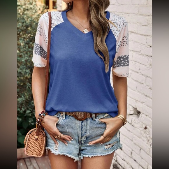 Boho ditsy floral print raglan sleeve blouse - Picture 16 of 16